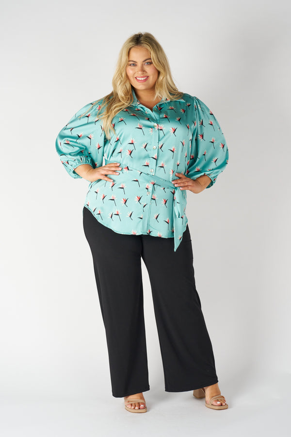 RTM2835-Pattie Tie Front Shirt