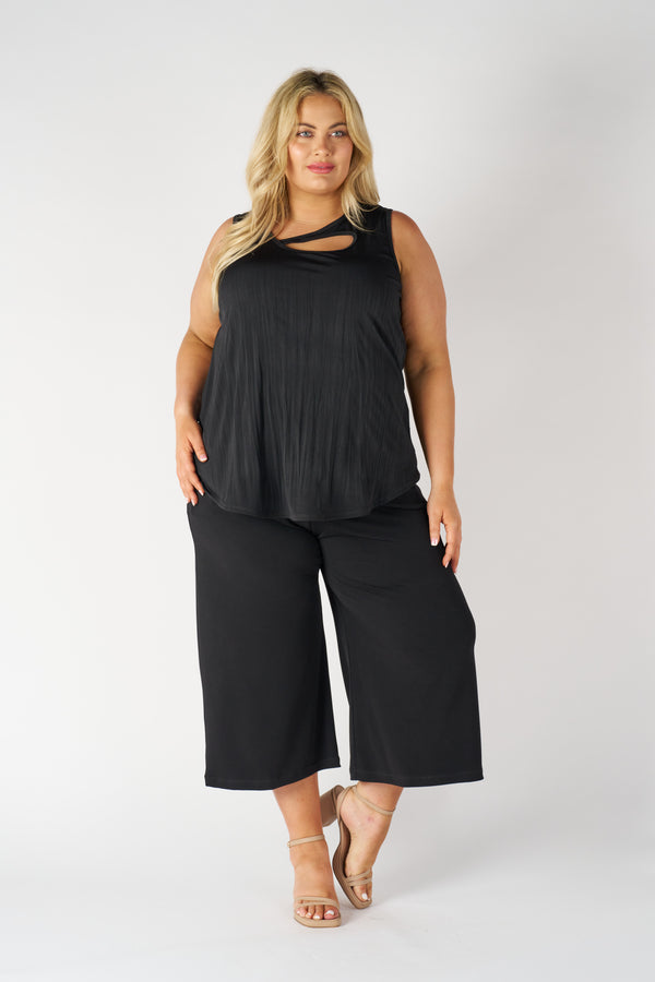 RTM3132-Kathy Crinkle Soft Knit Pull On Pant