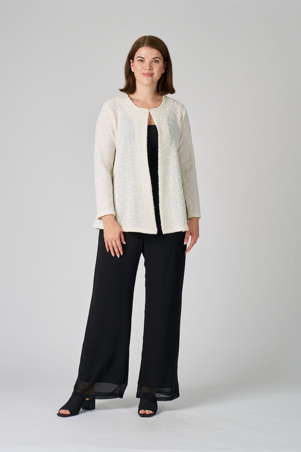 FG9557A-Textured Long Line Cardigan