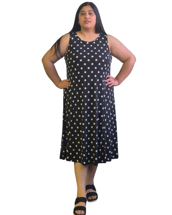 Chic Confidence: The Printed Paula Polka Dot Dress