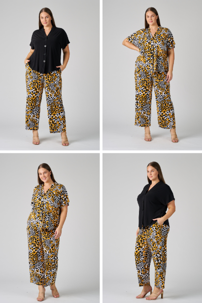 RTM9499A-Soft Knit Print Pants