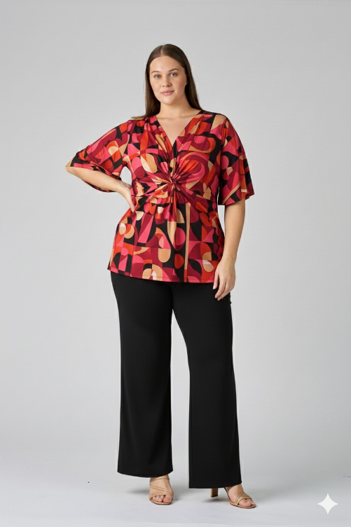 RTMTP113A-Twist Waist Top